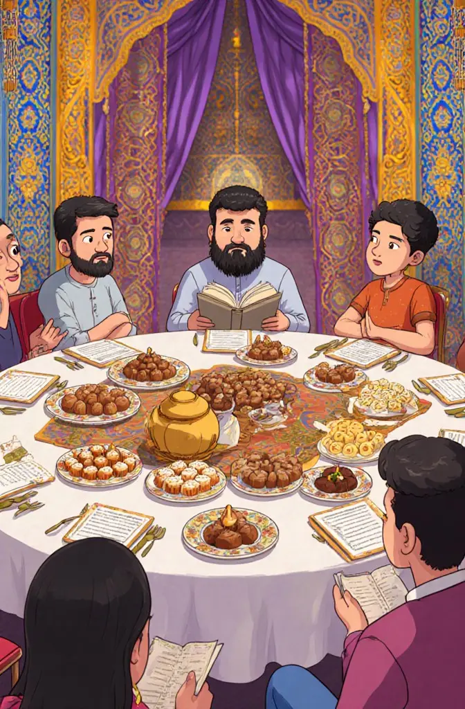 چیدمان سفره مذهبی عقد و مولودی خوانی حرفه‌ای - نوا آرا | سفره نذری، قرآن‌خوانی، دعاخوانی، تزیینات اسلامی و سنتی